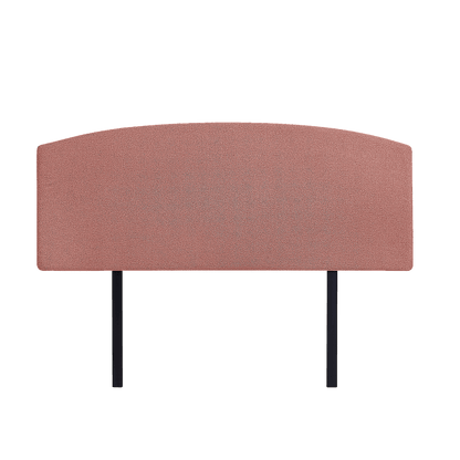 Linen Fabric Queen Bed Curved Headboard Bedhead - Pearl Copper Brown