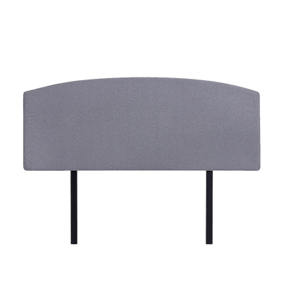 Linen Fabric Queen Bed Curved Headboard Bedhead - Slate Ash