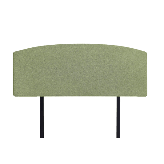 Linen Fabric Queen Bed Curved Headboard Bedhead - Olive Green
