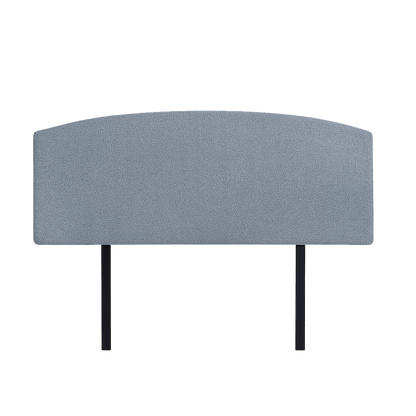 Linen Fabric Queen Bed Curved Headboard Bedhead - Berlin Blue