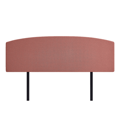 Linen Fabric King Bed Curved Headboard Bedhead - Pearl Copper Brown