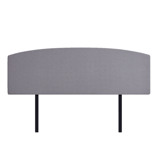 Linen Fabric King Bed Curved Headboard Bedhead - Slate Ash