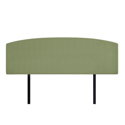 Linen Fabric King Bed Curved Headboard Bedhead - Olive Green