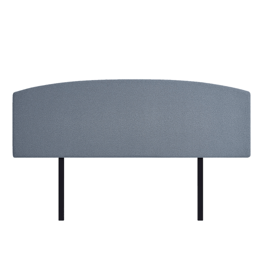 Linen Fabric King Bed Curved Headboard Bedhead - Berlin Blue