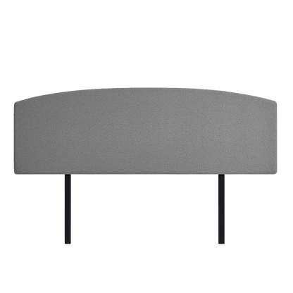 Linen Fabric King Bed Curved Headboard Bedhead - Night Ash