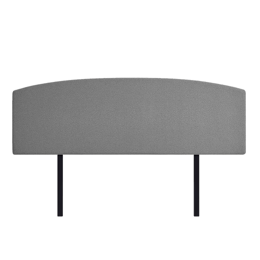 Linen Fabric King Bed Curved Headboard Bedhead - Night Ash