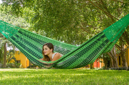 Outdoor undercover cotton Mayan Legacy hammock Family size Jardin
