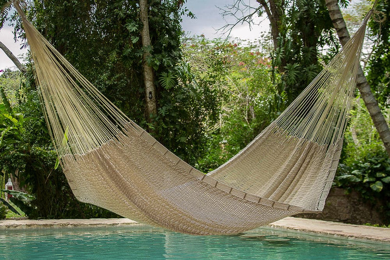 Outdoor undercover cotton Mayan Legacy hammock King size Marble