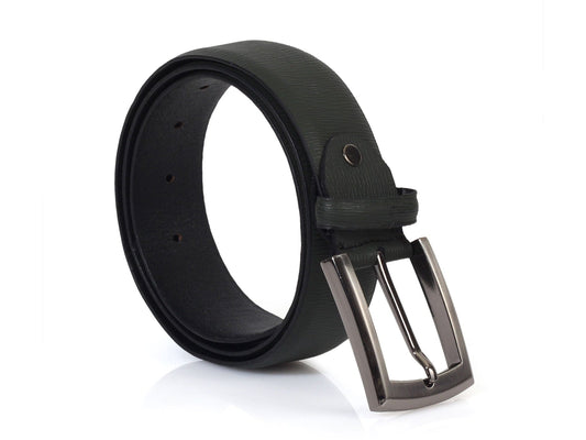 Noah - Wave (Olive Green) Men's leather belt