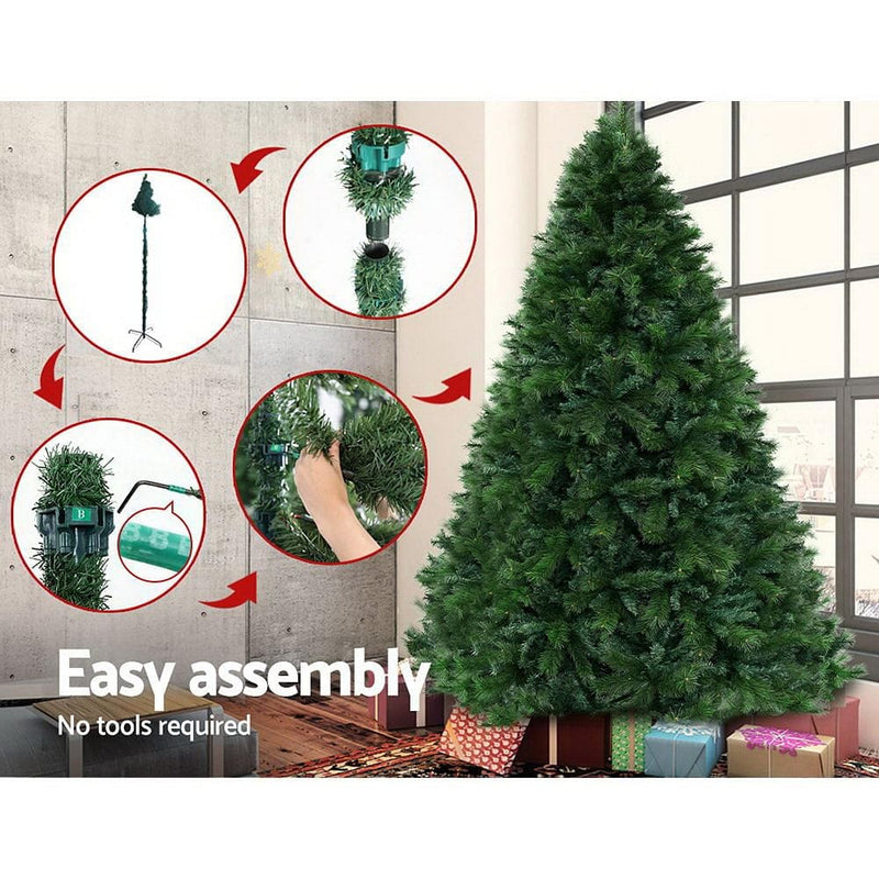 Jingle Jollys Christmas Tree 2.1M Xmas Tree Decorations Pine Needles 1584 Tips