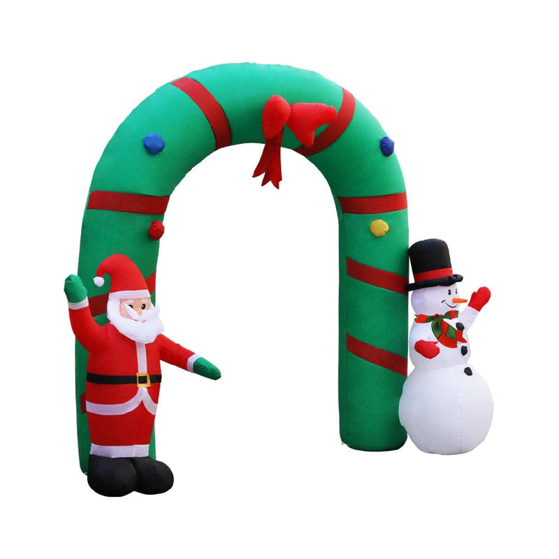 Jingle Jollys Christmas Inflatable Archwary 2.8M Illuminated Decorations
