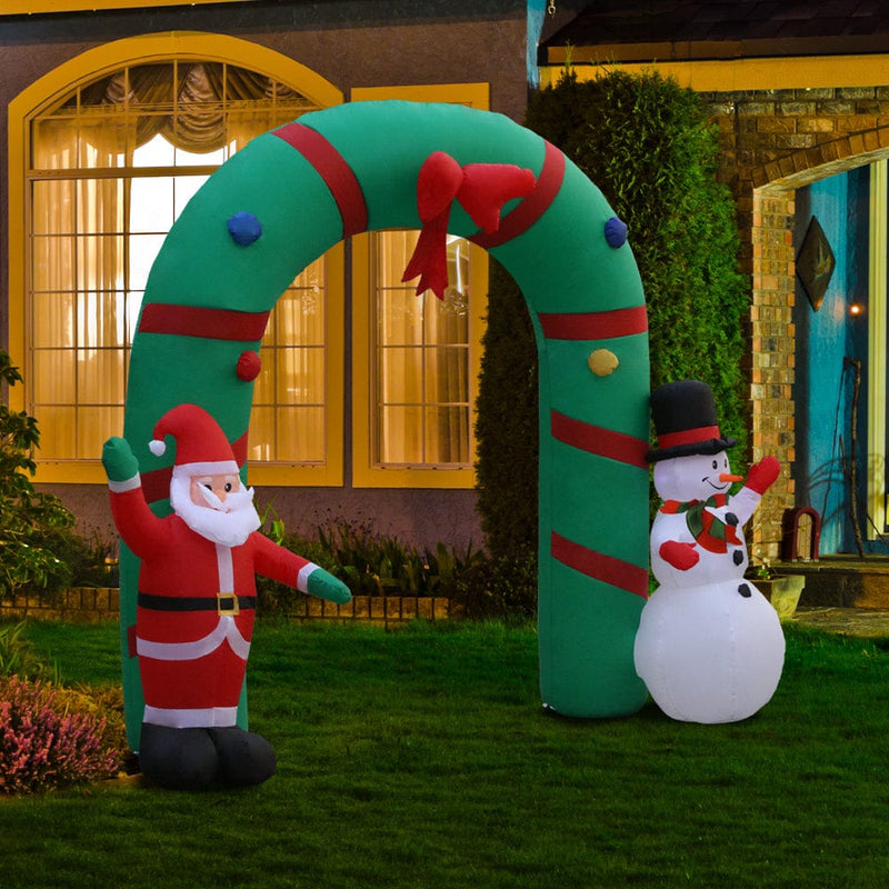 Jingle Jollys Christmas Inflatable Archwary 2.8M Illuminated Decorations