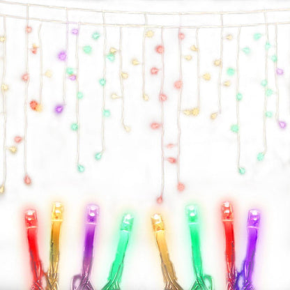 12.5M Christmas Lights Solar Icicle String Light Multi Colour Jingle Jollys