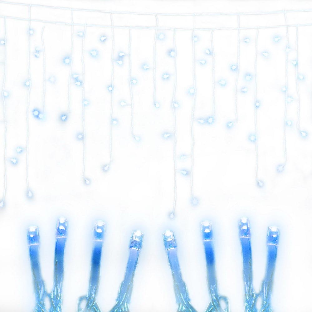 20M Christmas Lights Icicle Light 800 LED Blue White Decor Jingle Jollys