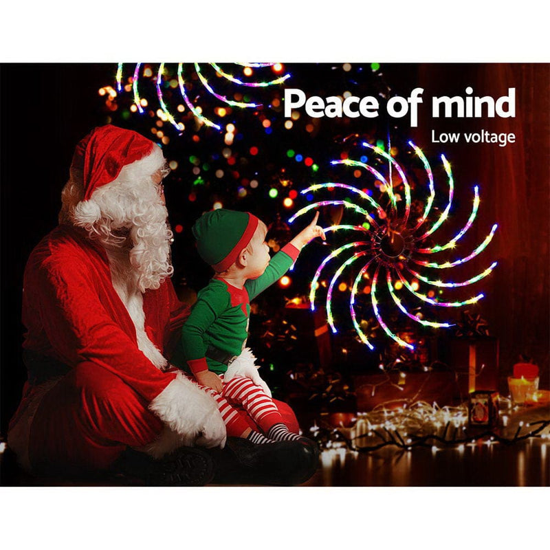 Jingle Jollys Christmas Lights 50cm Spin 128 LED&Acirc; Decorations