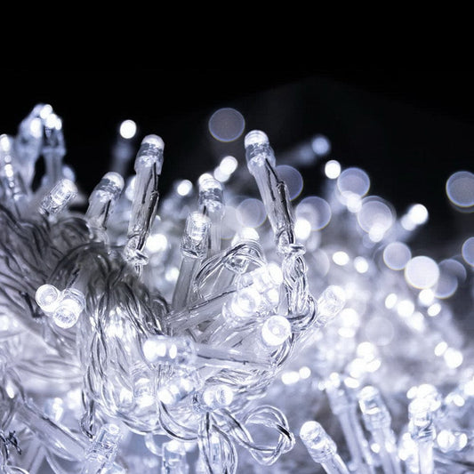 100M Christmas Lights String Fairy Light 500 LED Cool White Jingle Jollys