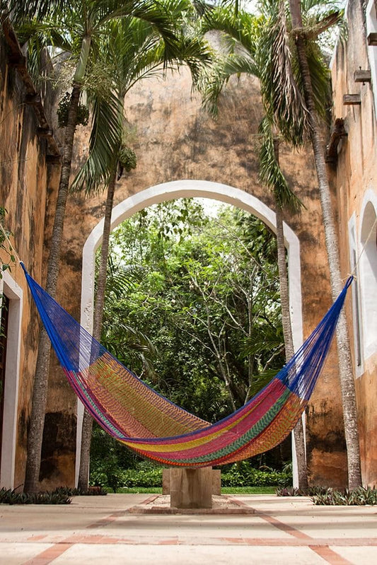 Mayan Legacy King Size Cotton Mexican Hammock in Mexicana Colour